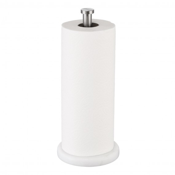 Paper Towel Holder Kitchen Standing Paper Towel Roll Holders with Natural Marble Base for Standard or Jumbo-Sized Rolls Brushed Finish, KPH100S14B-2